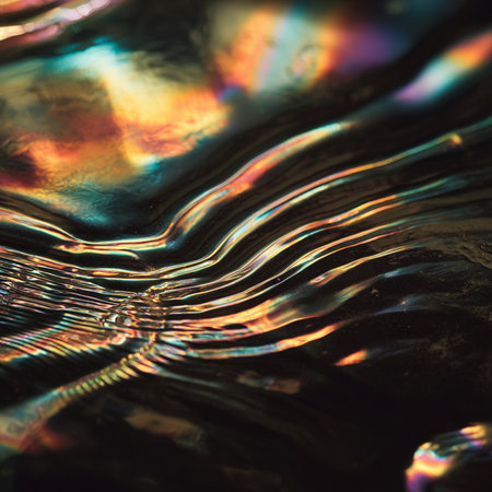 abstract background with water ripples and light effects. macro shotの素材