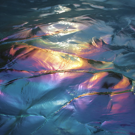 Reflection of the sun on the surface of the water. Abstract backgroundの素材