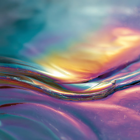 colorful water drops macro close-up abstract background. high quality photoの素材