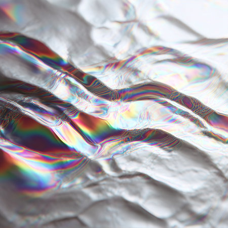 Fluid abstract background, iridescent texture, macro photographyの素材