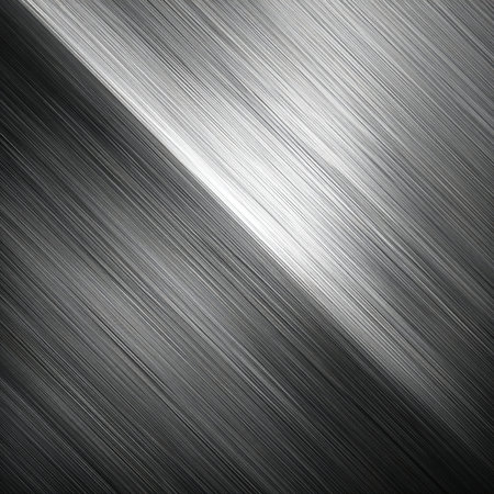 Metal background or texture of brushed steel plate with reflections. Iron plate and shinyの素材