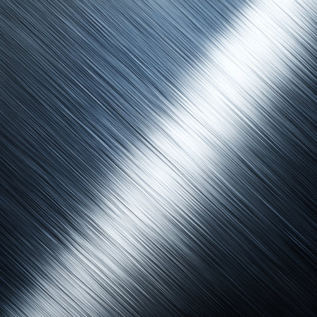 Metal background or texture of brushed steel plate with reflections. Iron plate and shinyの素材