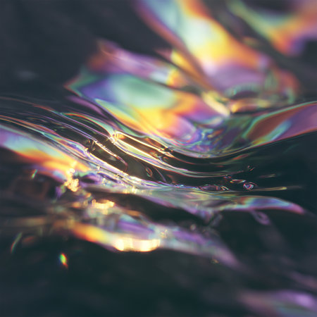 abstract water surface with some smooth lines in it (shallow DOF)の素材