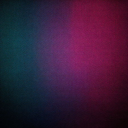 abstract background with blue and pink halftone dots on blackの素材
