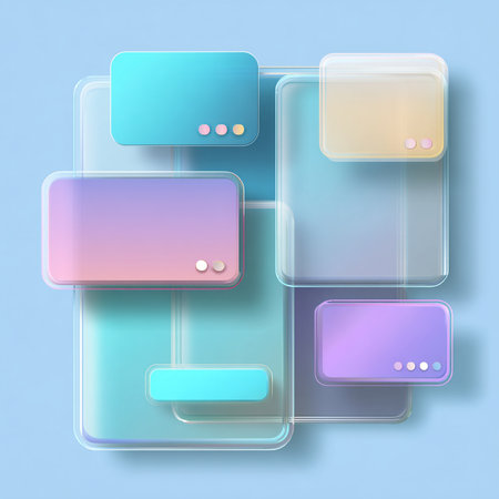 3d glass buttons on blue background. Vector illustration. Eps 10の素材