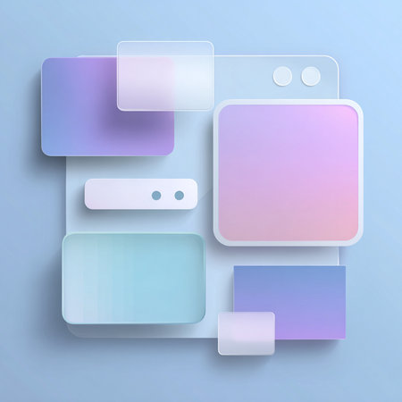 Colorful abstract background with buttons for web design. Vector illustration.の素材