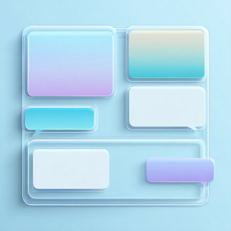 Abstract blue background with empty speech bubbles. Vector illustration. Eps 10の素材