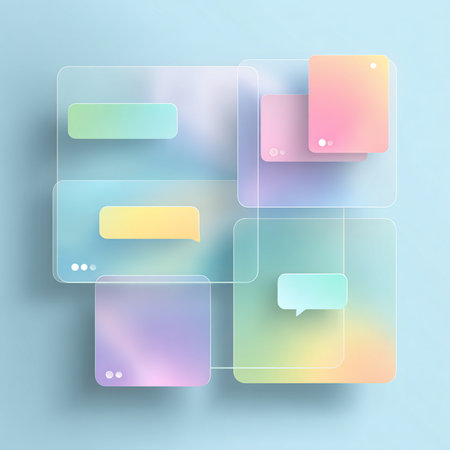 Colorful abstract background with speech bubbles. Vector illustration. Eps 10の素材