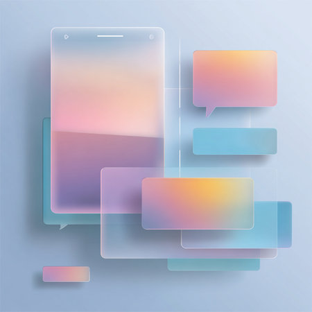 Abstract background with mobile phone and speech bubbles. Vector illustration. Eps 10の素材