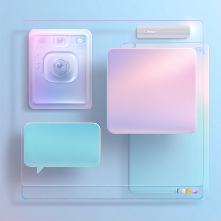 Realistic Detailed 3d Transparent Glass Icons Set. Vectorの素材