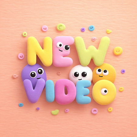 New love word made of plasticine letters on pink background. 3d renderingの素材