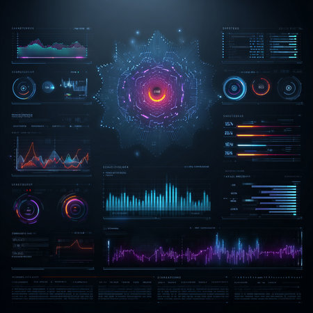 Futuristic virtual graphic touch user interface, HUD. For web design and application interface, also useful for infographics. Vector illustration.の素材
