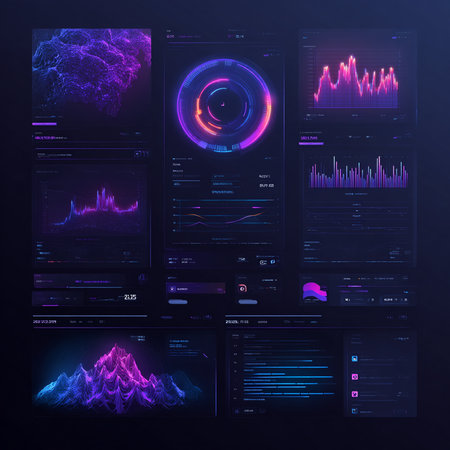 Futuristic user interface. UI elements. Futuristic user interface.の素材