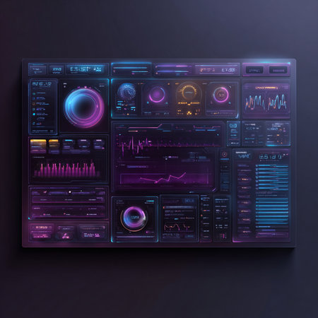 Futuristic virtual graphic touch user interface HUD. For web design and application interface, also useful for infographics. Vector illustration.の素材
