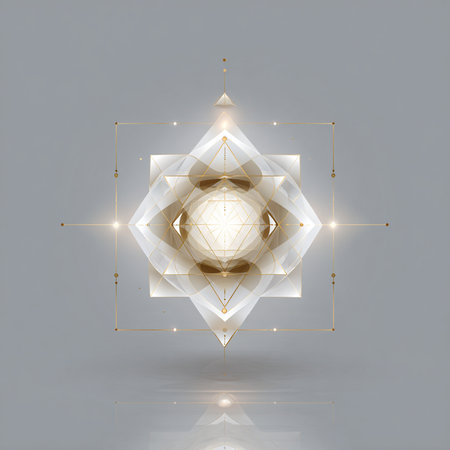 Sacred geometry symbol. Geometric abstract background with sacred geometry.の素材