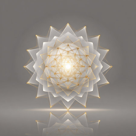 Sacred geometry symbol. Geometric abstract background. 3D illustrationsの素材