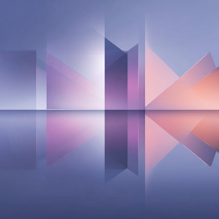 Abstract geometric background with reflection in water. Vector illustration. Eps 10.の素材