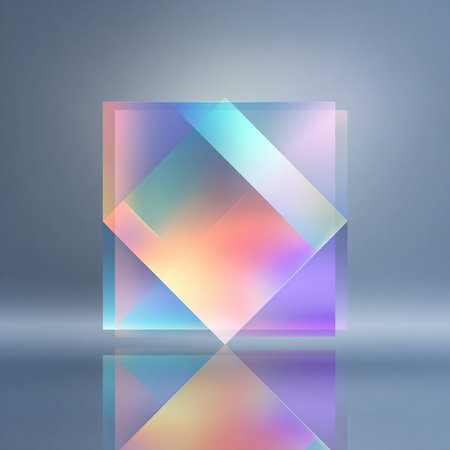 abstract background with geometric shapes and reflection on the surface of the tableの素材