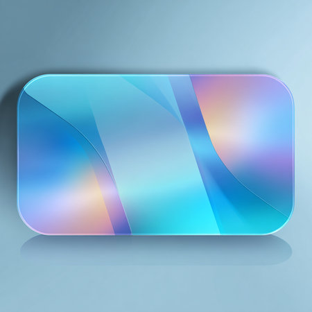 Vector glass button on the blue background. Eps 10 vector file.の素材