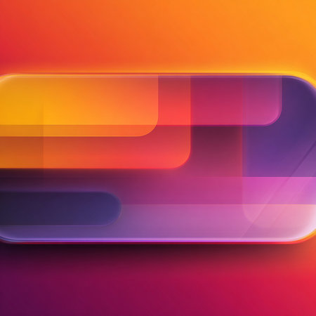 Colorful abstract background with transparent glass elements. Vector illustration for your designの素材