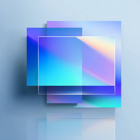 abstract background with a lot of colorful rectangles on a blue backgroundの素材