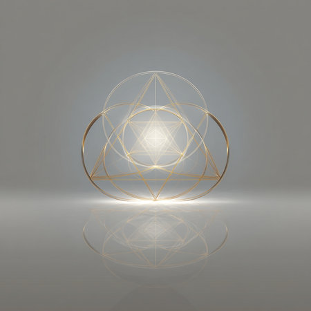 Sacred geometry. Geometric abstract background. 3D rendering.の素材