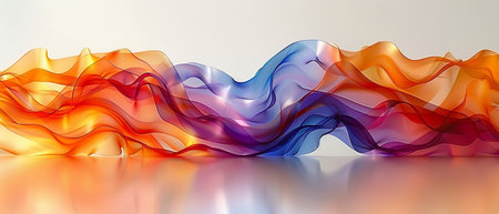 abstract colorful background with smooth wavy lines. Vector illustration.の素材