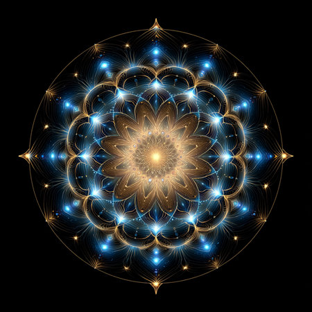 Abstract fractal. Fractal art background for creative design. Decoration for wallpaper, desktop, poster, cover booklet. Print for clothes, t-shirt. Creative illustration for designの素材