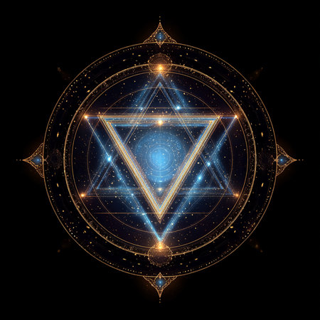 Sacred geometry symbol. Sacred geometry sign. Abstract mystic symbol.の素材