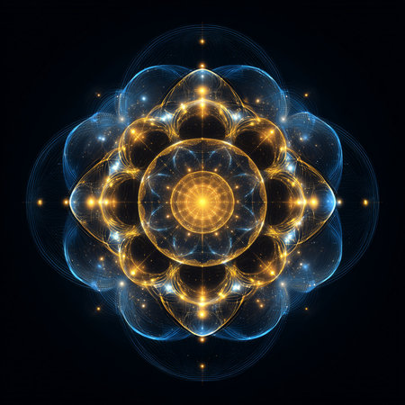 Abstract fractal. Fractal art background for creative design. Decoration for wallpaper, desktop, poster, cover booklet. Print for clothes, t-shirt. Creative illustration for designの素材