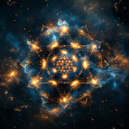 Abstract fractal. Fractal art background for creative design. Decoration for wallpaper, desktop, poster, cover booklet. Print for clothes, t-shirt. Creative illustration for designの素材