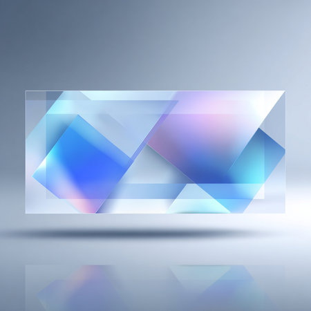 Abstract background with transparent glass cubes. Vector illustration. Eps 10.の素材