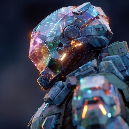 Astronaut in outer space. 3D rendering. Science fiction.の素材