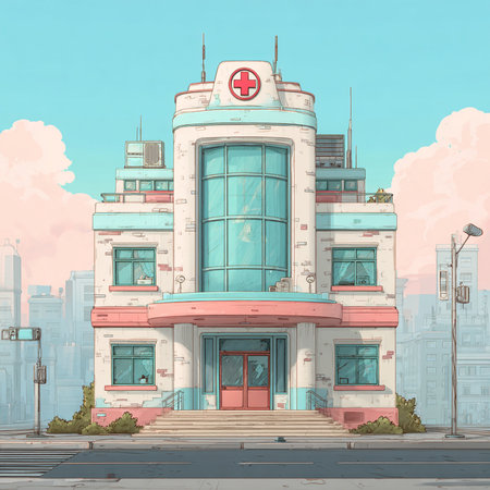 Modern building in the city. 3d rendering. Computer digital drawing.の素材