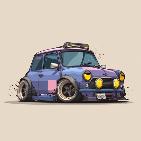 Vector illustration of a vintage police car on a grunge background.の素材