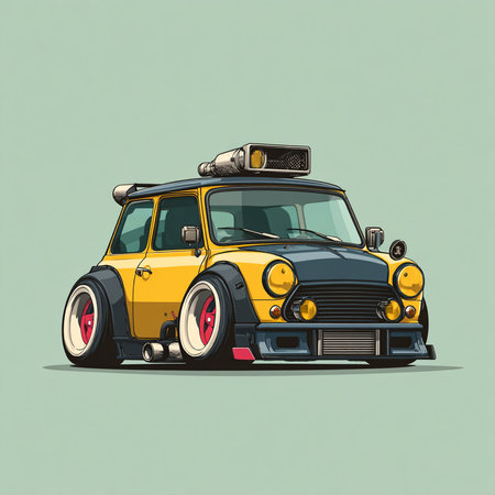 Retro car. Vector illustration. Retro car. Vintage car.の素材
