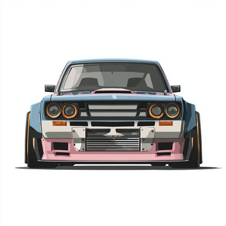 Classic car isolated on white background. Vector illustration. Eps 10.の素材