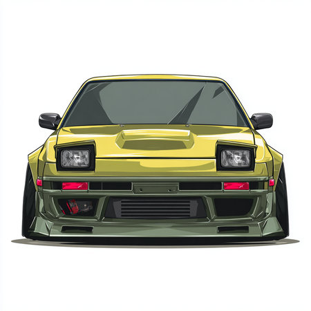 sport car on a white background, vector illustration, eps 10の素材