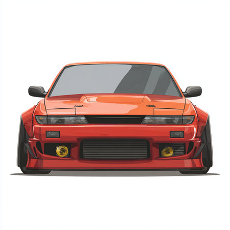 Modern car on a white background. Vector illustration. Eps 10.の素材