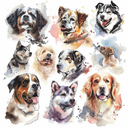 Watercolor flowers and butterflies, isolated on a transparent background. Vector illustration.の素材