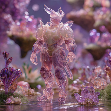 Jewelry in the form of a mannequin in the waterの素材