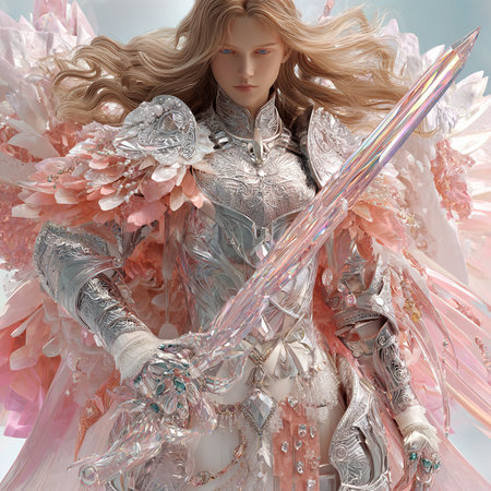 3D rendering of a fantasy fairy tale character with wings and magic wandの素材