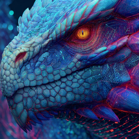 3D rendering of a fantasy dragon isolated on black background with clipping pathの素材