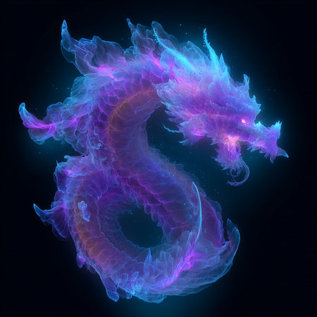 Seahorse isolated on black background. Fantasy fractal texture. Digital art. 3D rendering.の素材