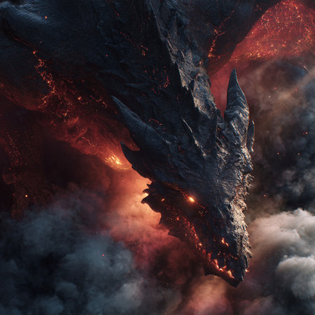 Volcanic eruption. 3d illustration. Elements of this image furnished by NASAの素材