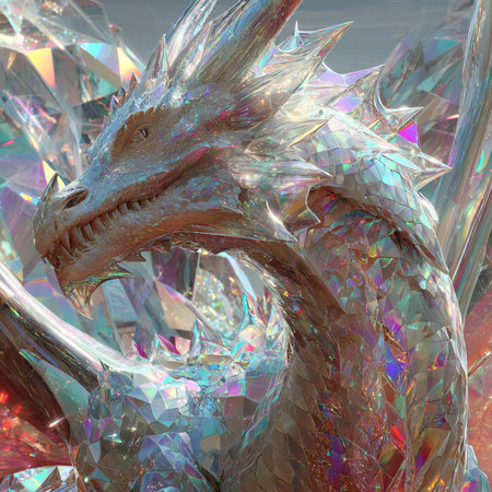 3D rendering of a fantasy dragon with sharp teeth and sharp teethの素材