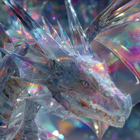 3D rendering of a fantasy dragon isolated on white background with clipping pathの素材