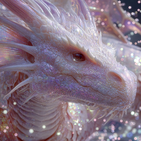 3D rendering of a fantasy dragon with a lot of light effectsの素材