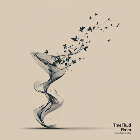 Abstract vector illustration with flying birds. Design element for brochure, leaflet, flyer, web, magazine.の素材