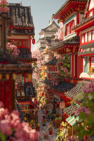 View of Chinatown in Singapore. Singapore is one of the most popular tourist destinations in the world.の素材